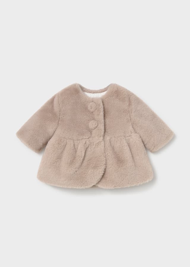 Mayoral - Faux-Fur Baby Coat, Brown
