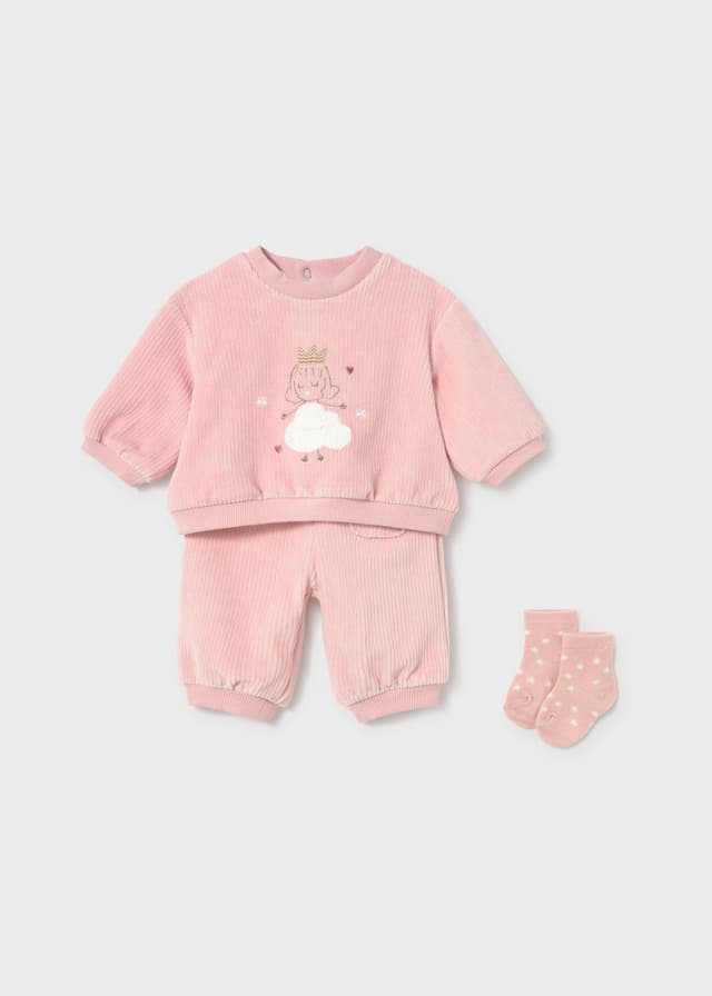 Mayoral - 2 Piece Tracksuit Set with Matching Socks (Pink), Pink