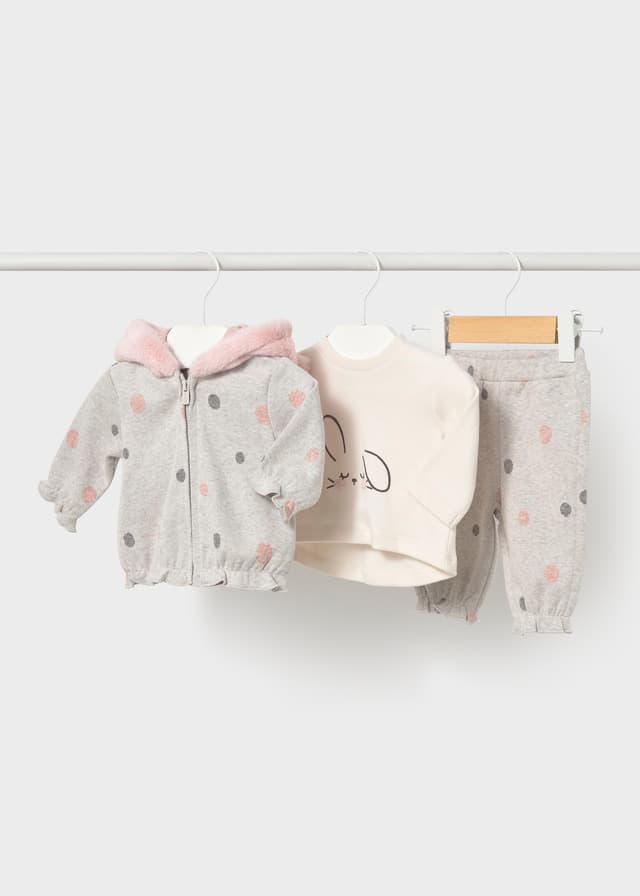Mayoral - 3 Piece Hooded Jacket, Top & Trousers Set, Grey