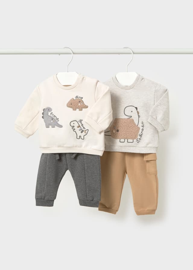 Mayoral - 4 Piece Tracksuit Set - Dino, Brown