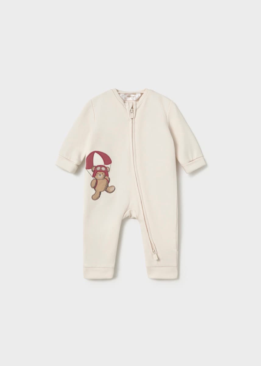 Mayoral - Zip Sleepsuit with Convertible Feet, Cream
