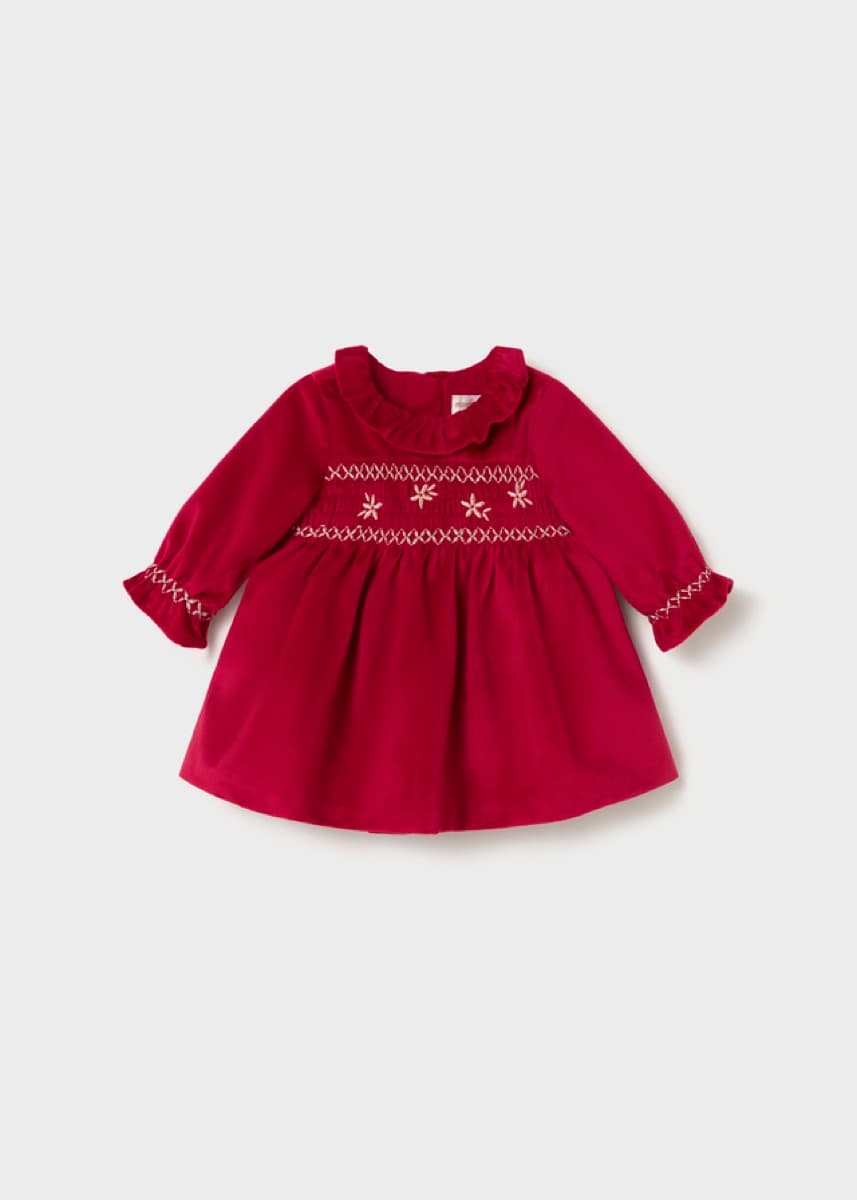 Mayoral - Velvet Christmas Dress, Red