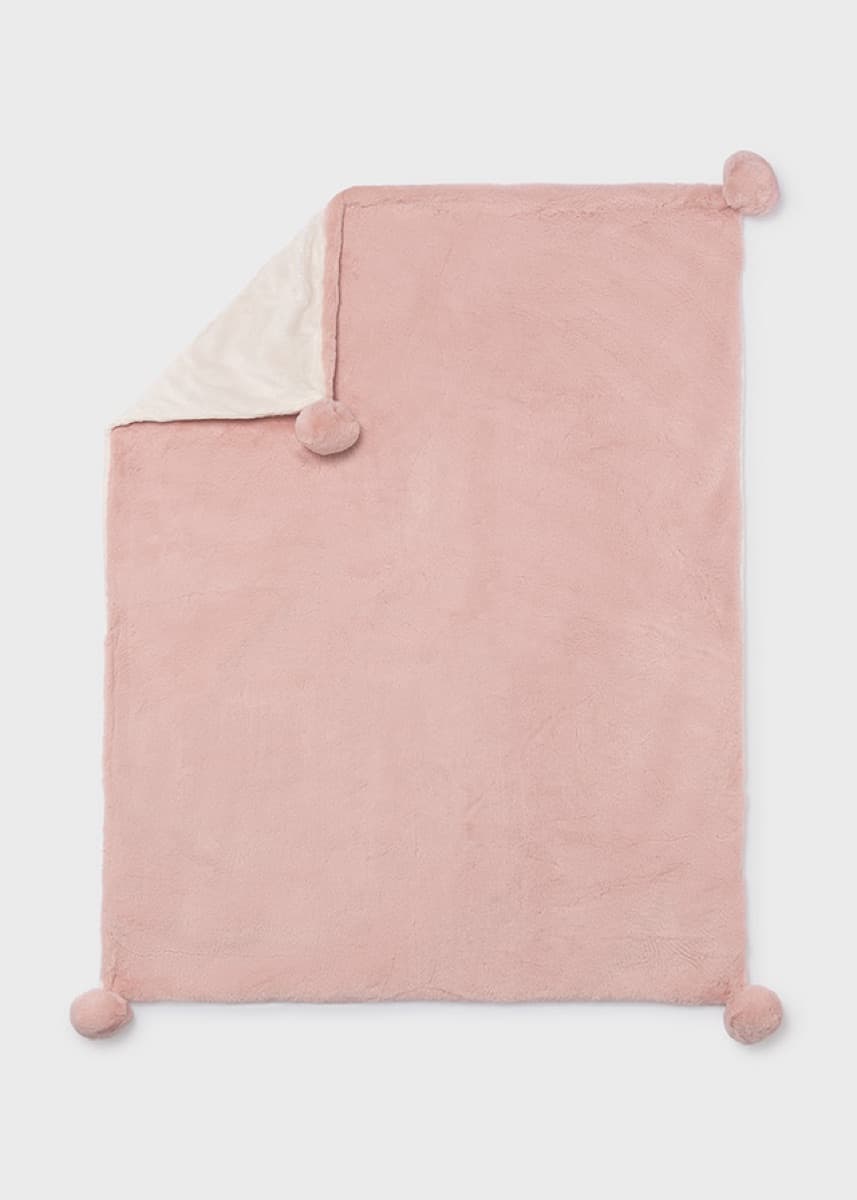 Mayoral - Blanket with pom poms, Pink