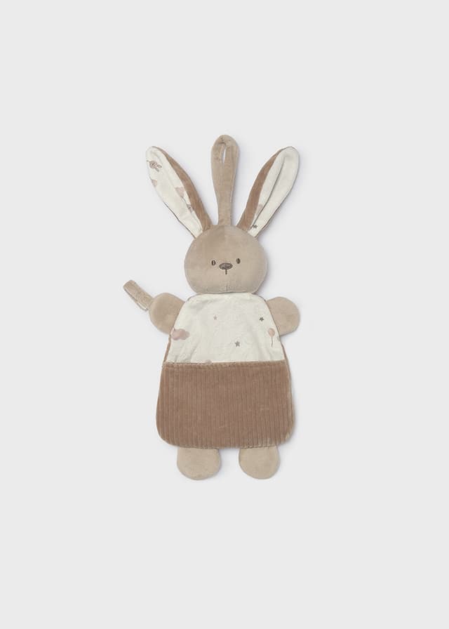 Mayoral - Baby comforter with pacifier clip, Brown