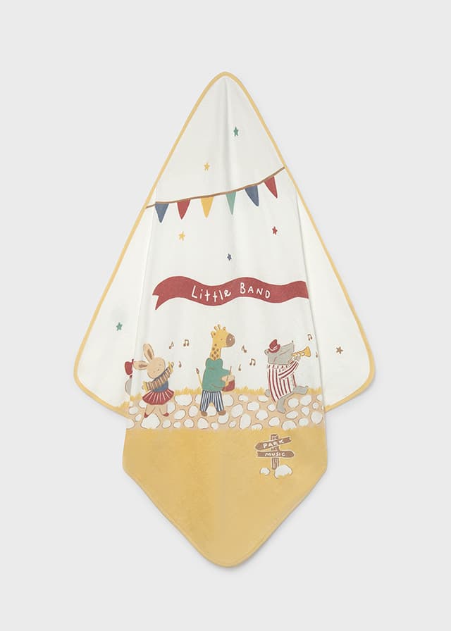 Mayoral - Baby hooded towel, Yellow